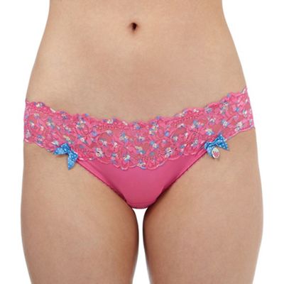 Floozie by Frost French Bright pink lace hipster shorts